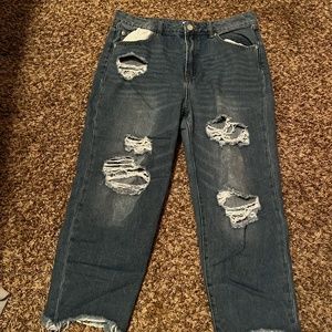 Forever 21 High-Waisted Ripped Jeans